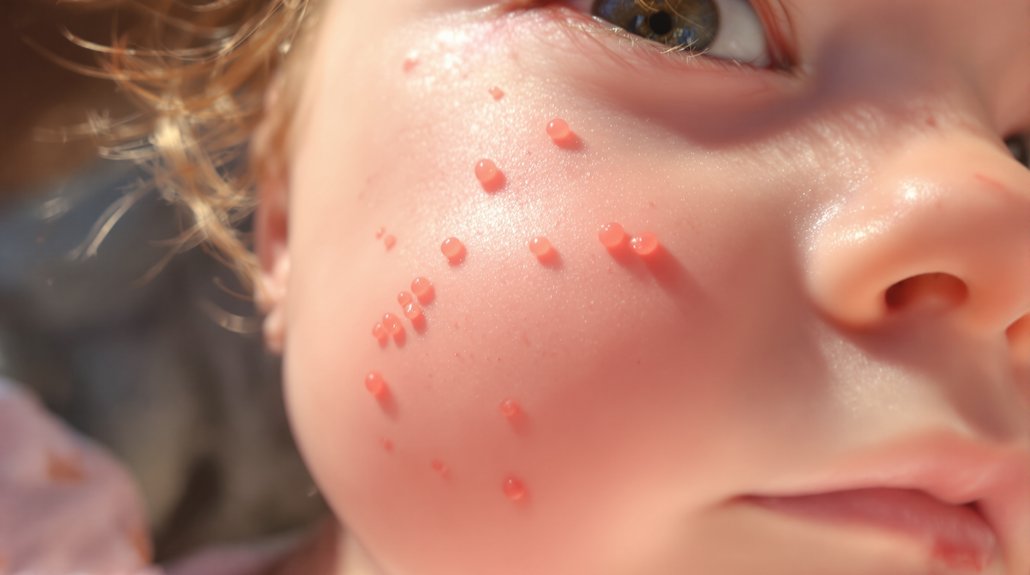 bosses rouges sur bébé