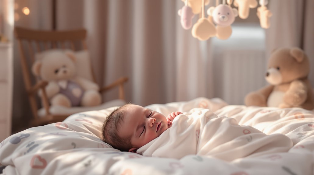 Enveloppant le bébé pour dormir