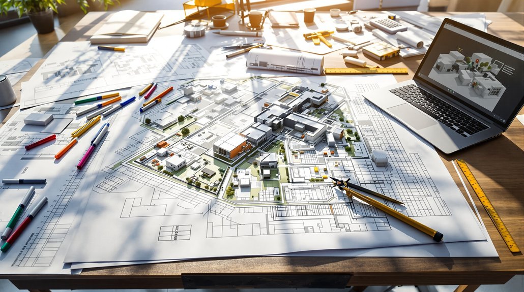 plan de site de projet de construction
