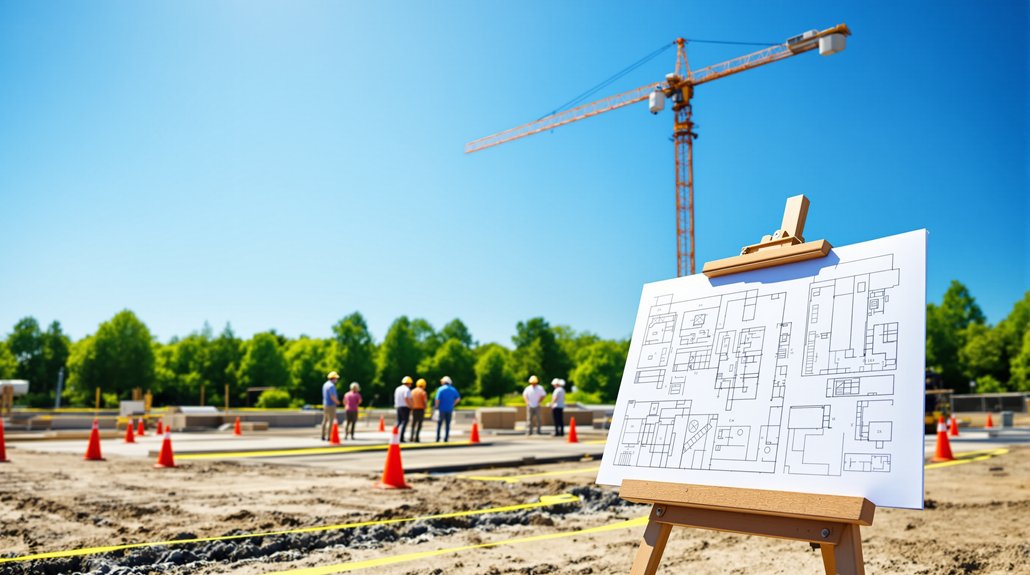 plan de site pour la construction